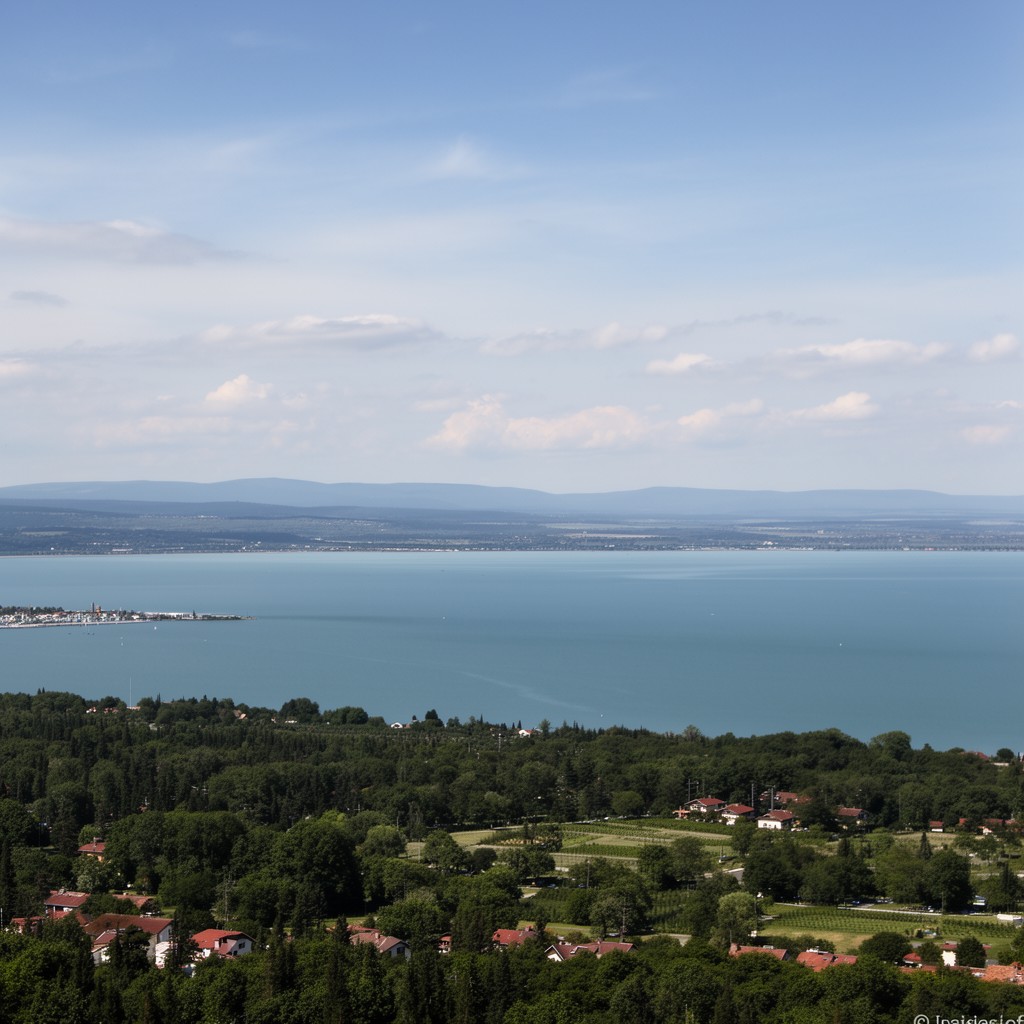 AI-generated illustration of Lake Balaton