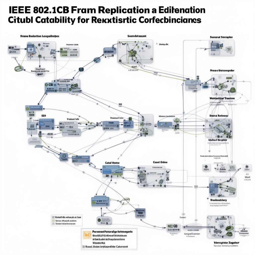AI-generated illustration of IEEE 802.1CB Frame Replication and Elimination for Reliability