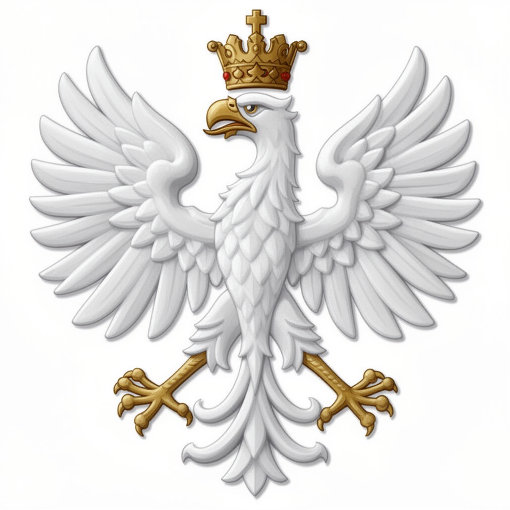 AI-generated illustration of White Eagle coat of arms