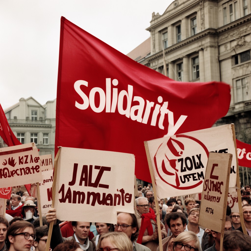 AI-generated illustration of Solidarity movement