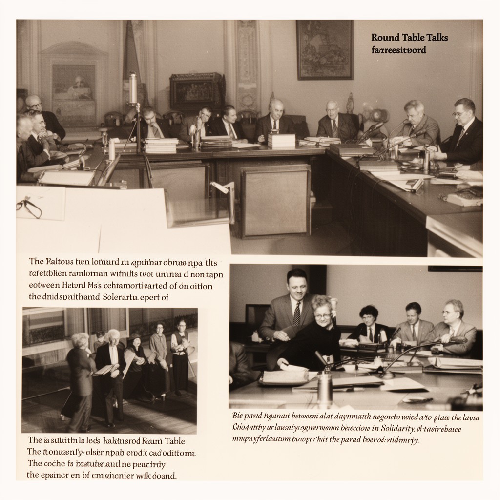 AI-generated illustration of Round Table Talks of 1989
