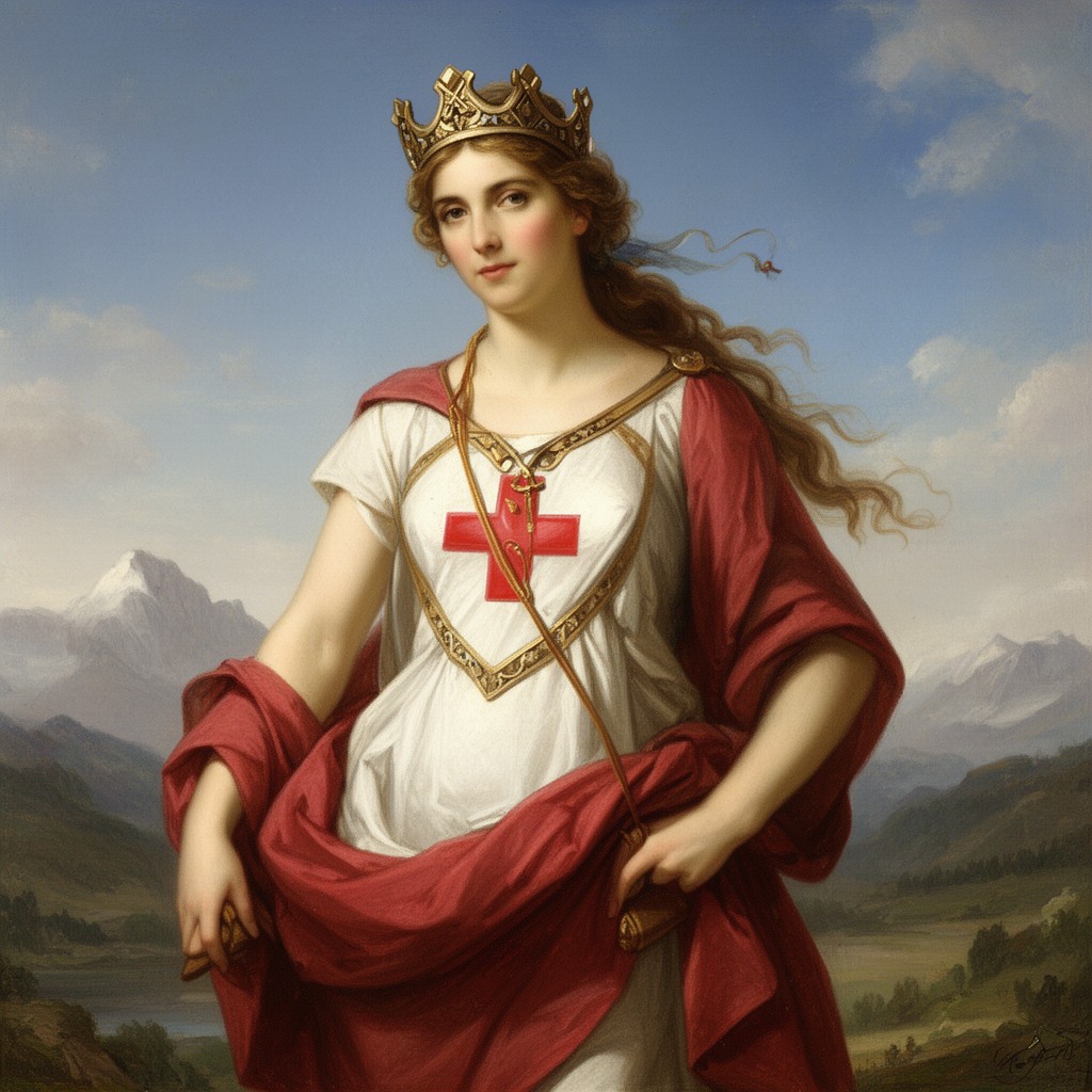 AI-generated illustration of Helvetia