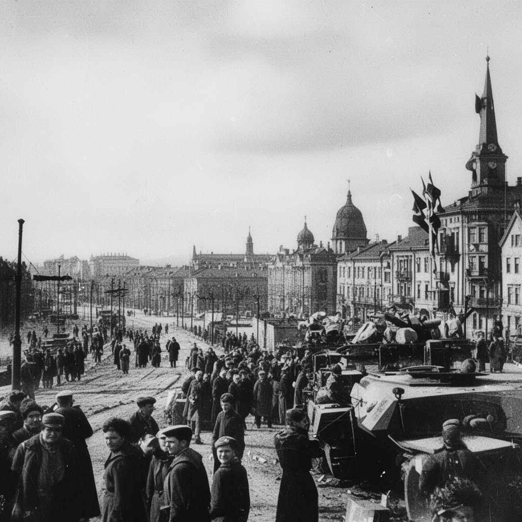 AI-generated illustration of Soviet occupation of the Baltic states