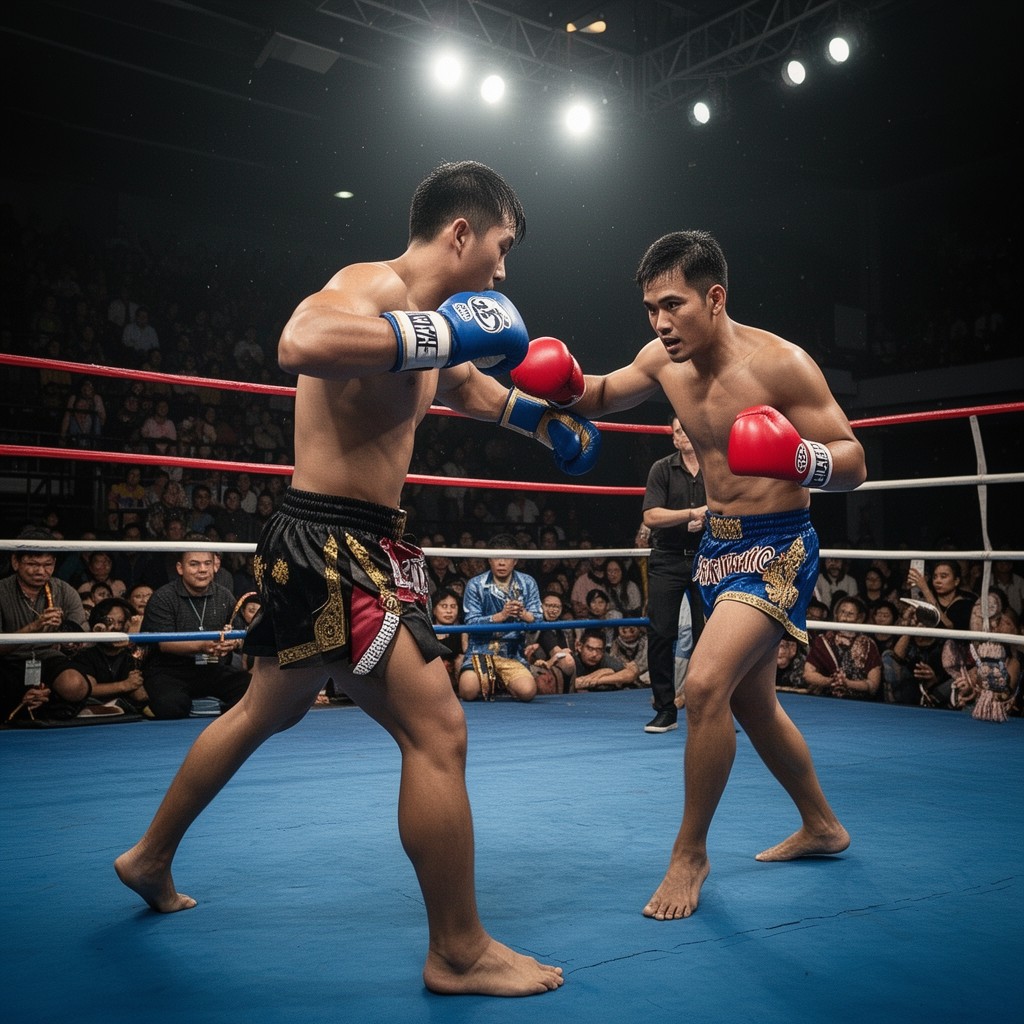 AI-generated illustration of Muay Thai