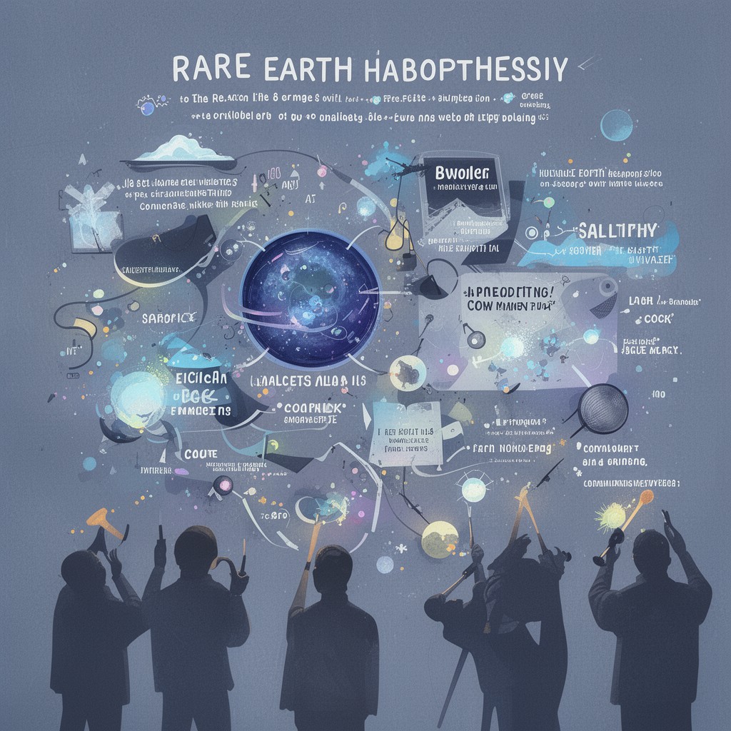 AI-generated illustration of Rare Earth hypothesis