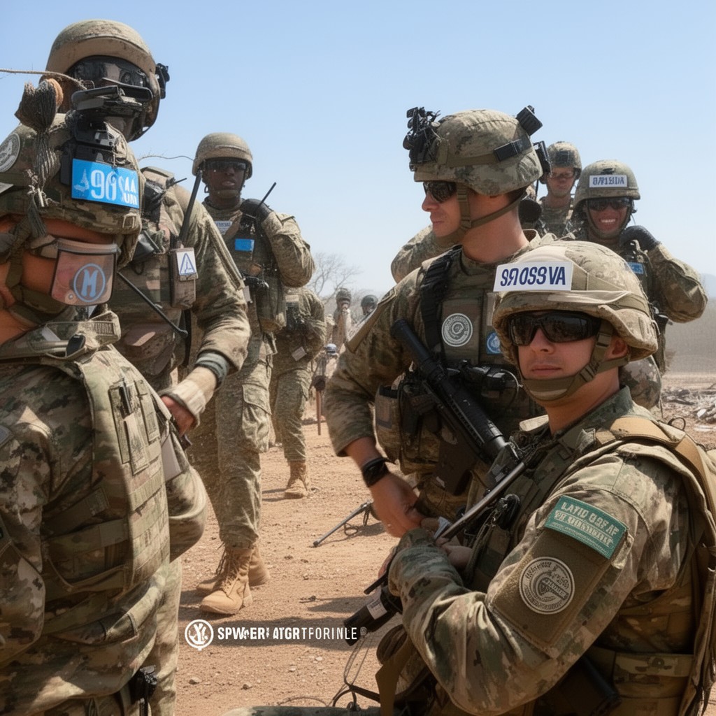 AI-generated illustration of UN peacekeepers
