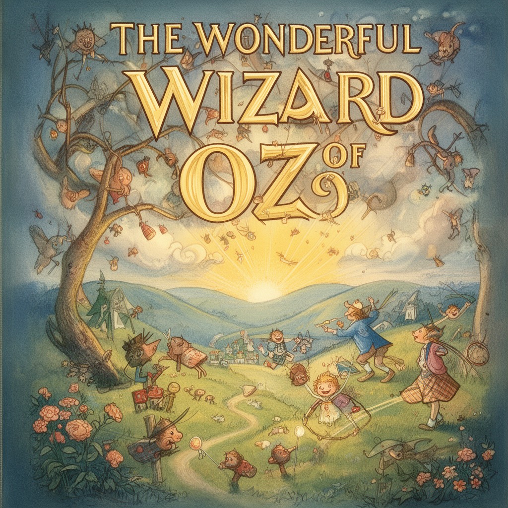 AI-generated illustration of The Wonderful Wizard of Oz