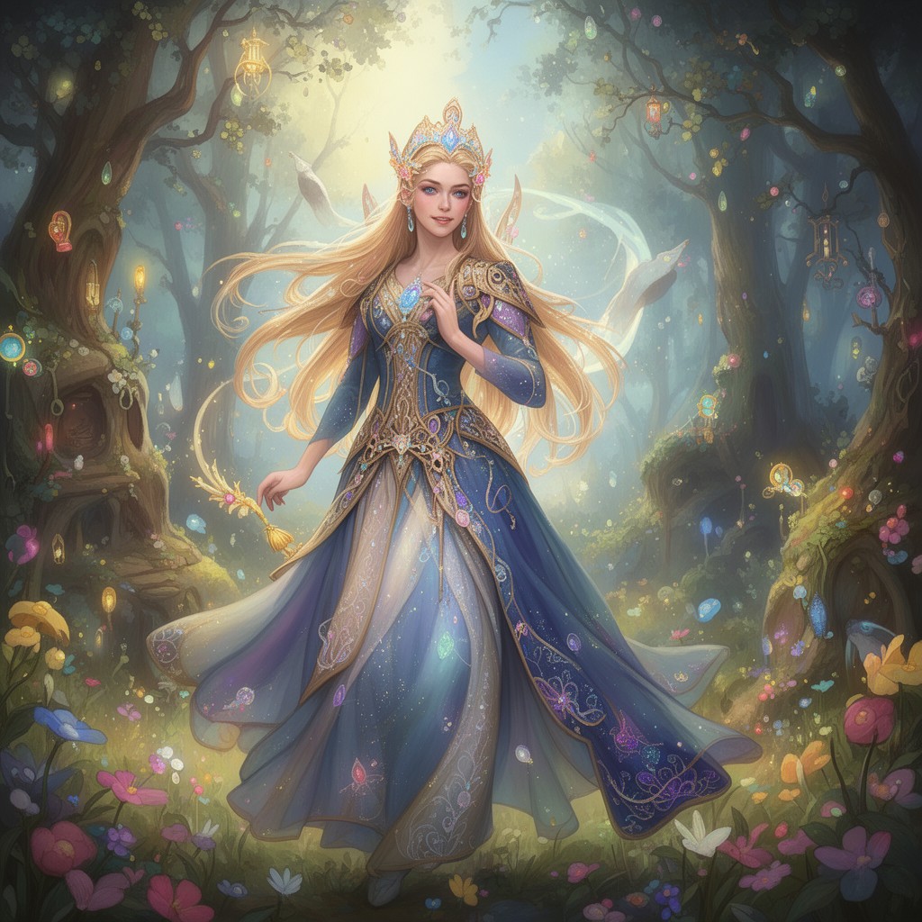AI-generated illustration of Princess Ozma