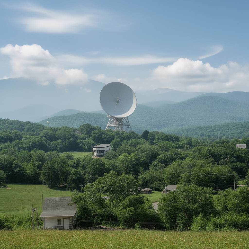 AI-generated illustration of Green Bank, West Virginia