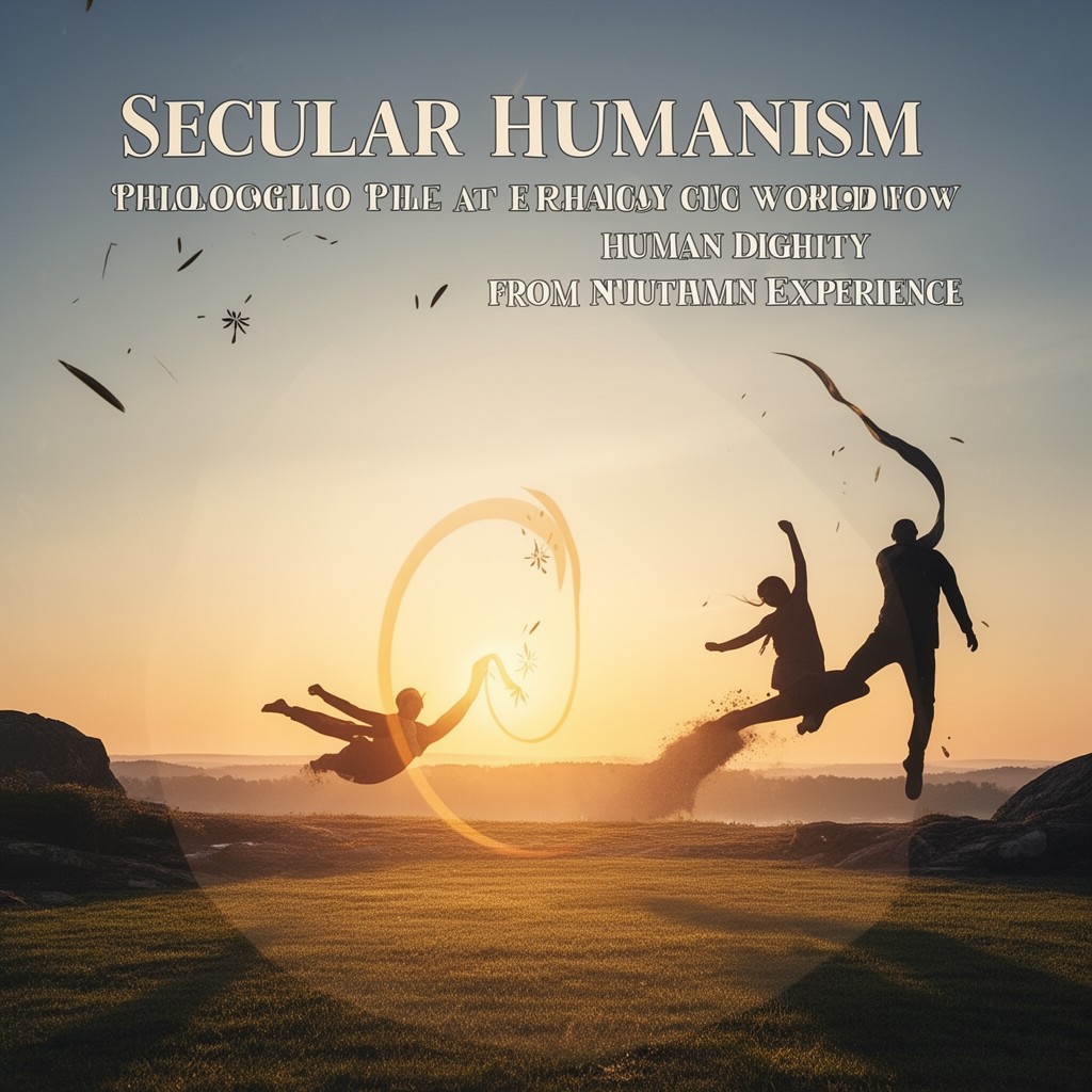 AI-generated illustration of secular humanism