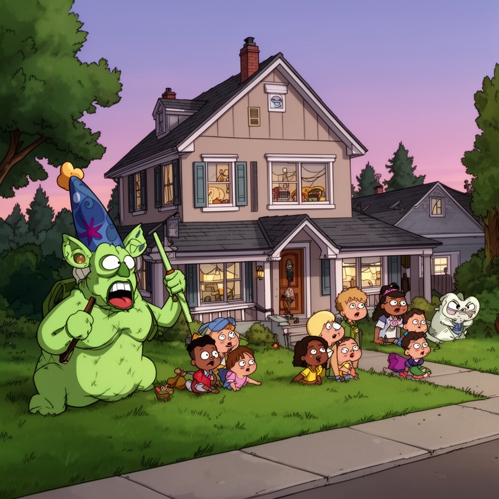 AI-generated illustration of Smith family house
