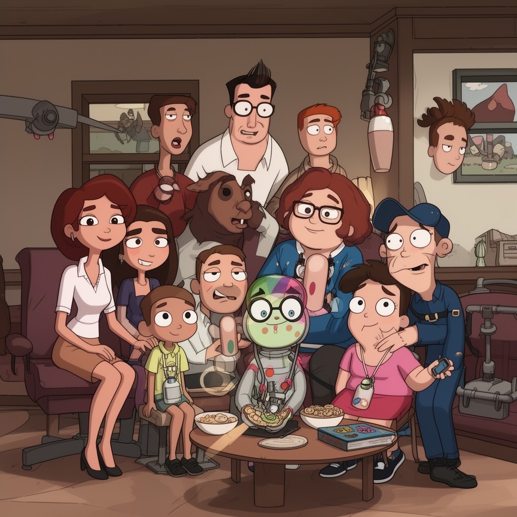 AI-generated illustration of Smith family