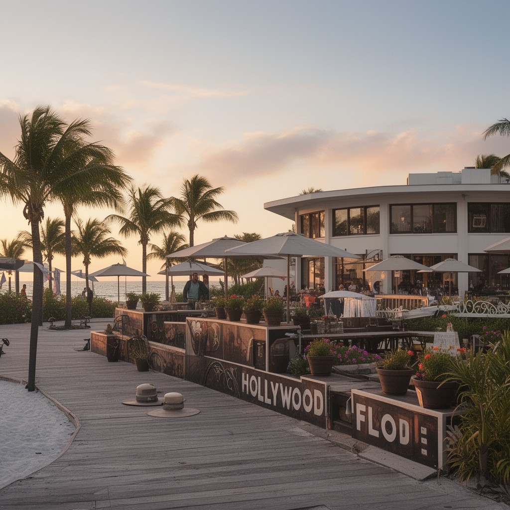 AI-generated illustration of Hollywood, Florida, United States