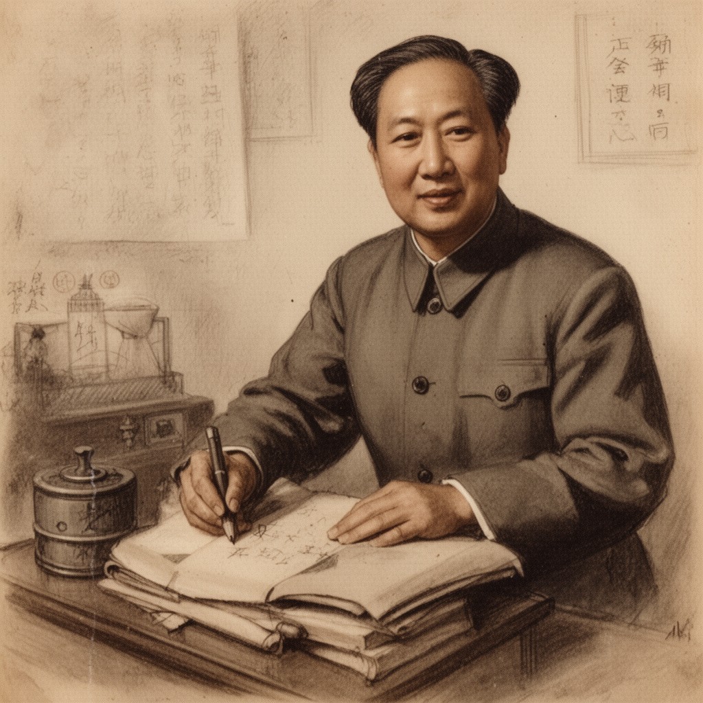 AI-generated illustration of Mao Zedong essay "In Memory of Norman Bethune"