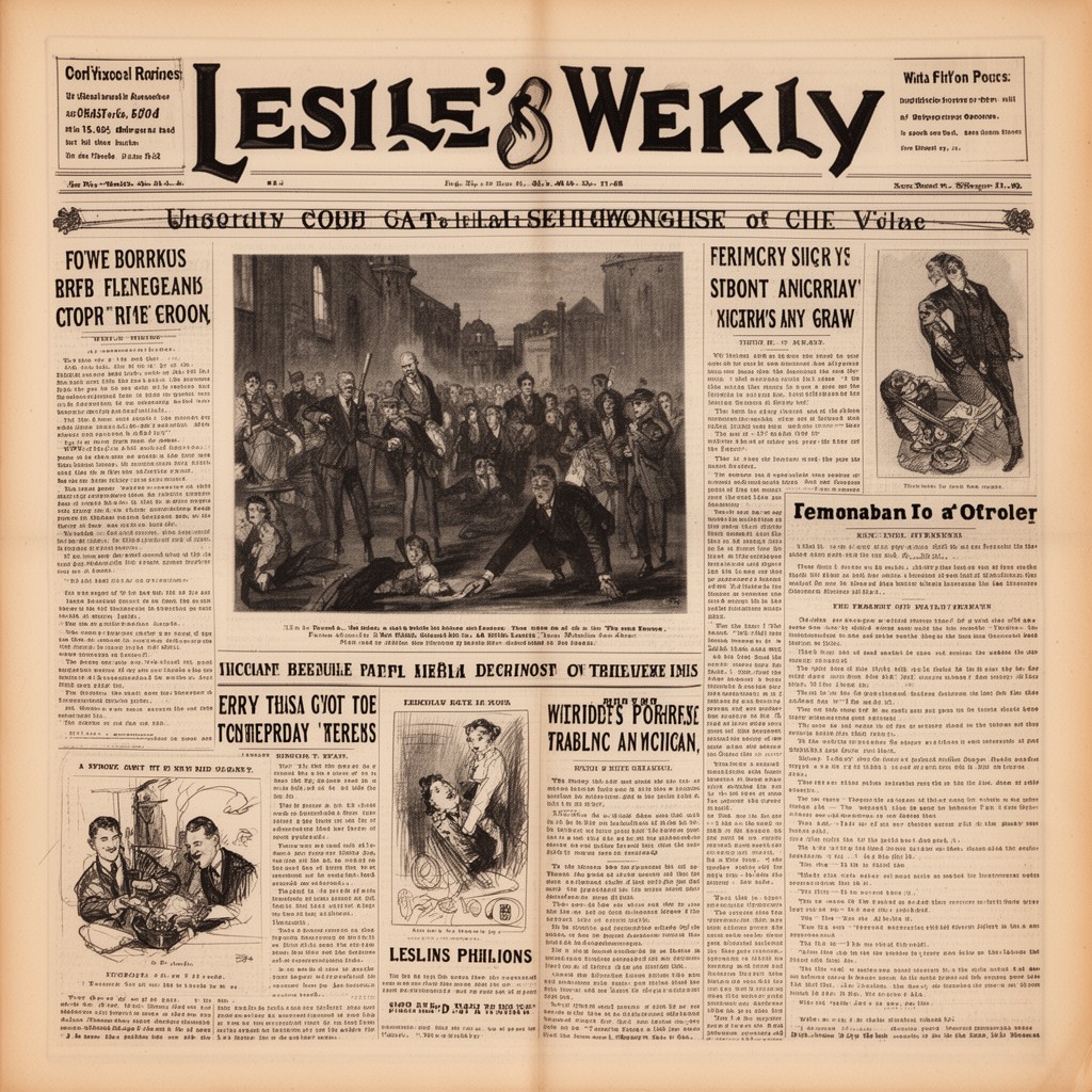 AI-generated illustration of Leslie’s Weekly