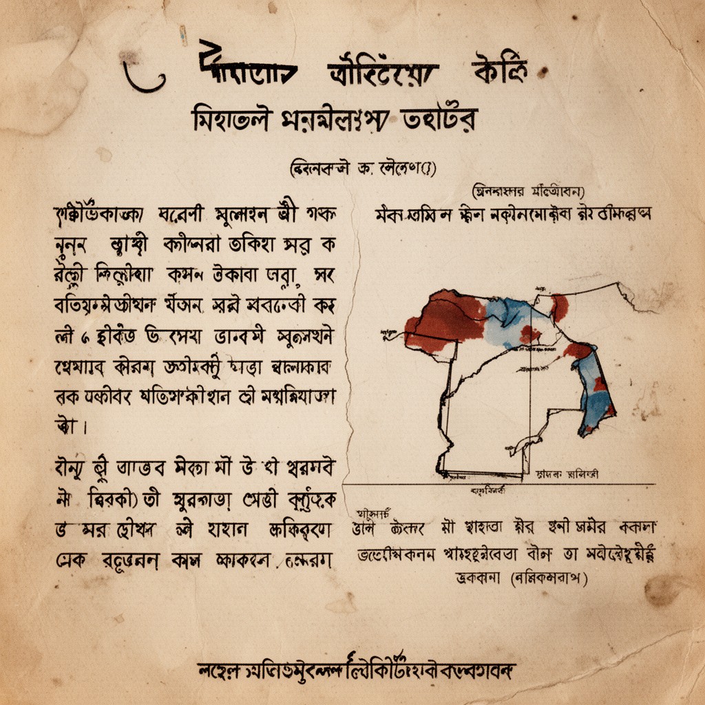 AI-generated illustration of Jamalpuri dialect