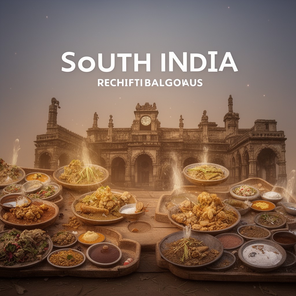 AI-generated illustration of South India