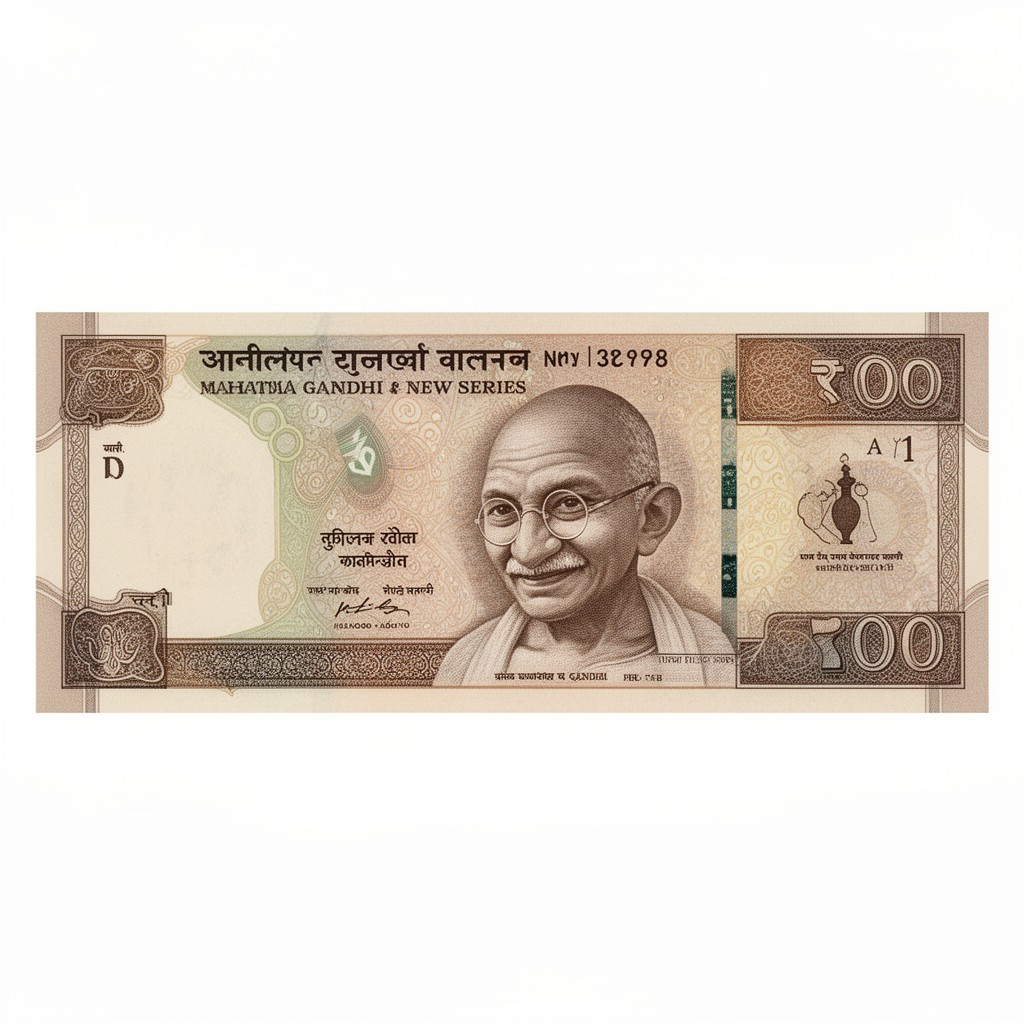 AI-generated illustration of Mahatma Gandhi New Series