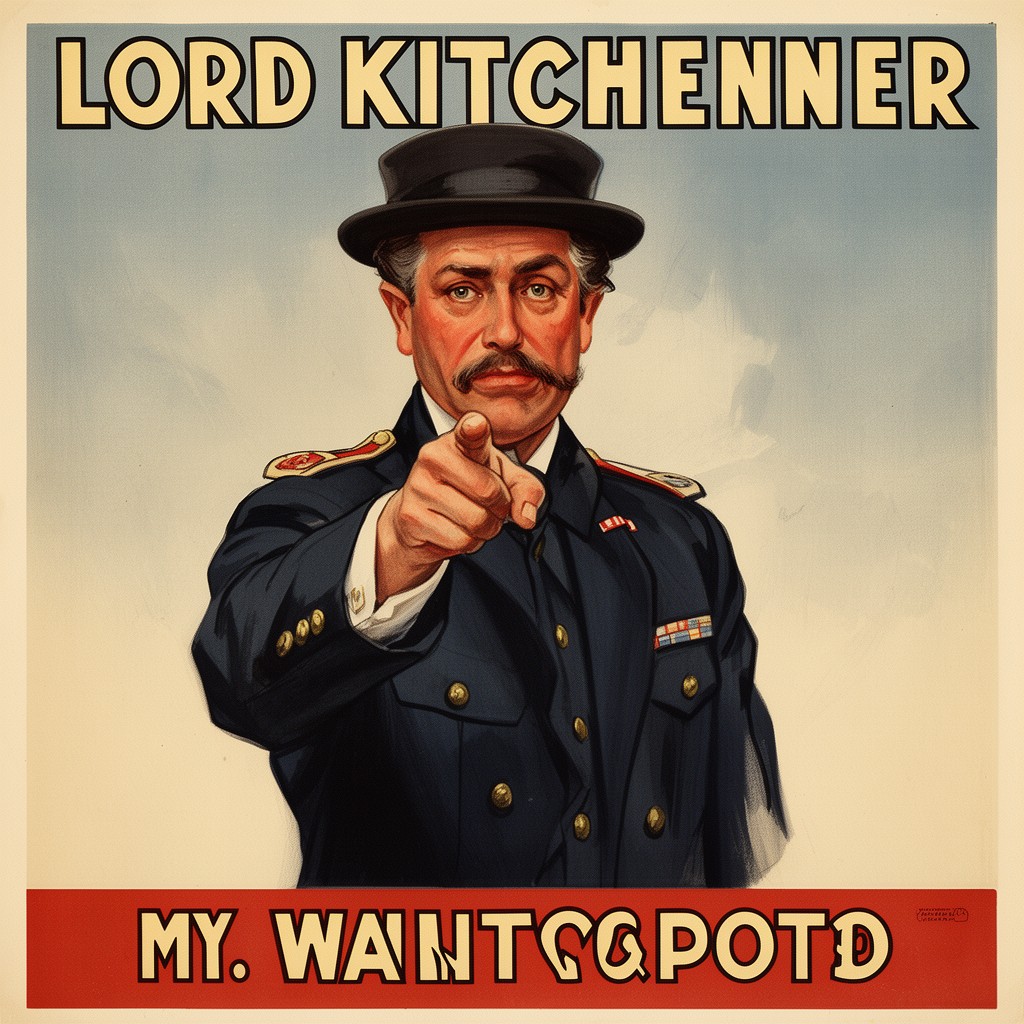 AI-generated illustration of Lord Kitchener Wants You poster