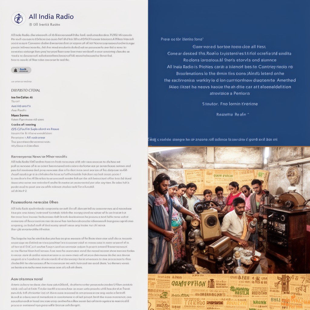 AI-generated illustration of All India Radio