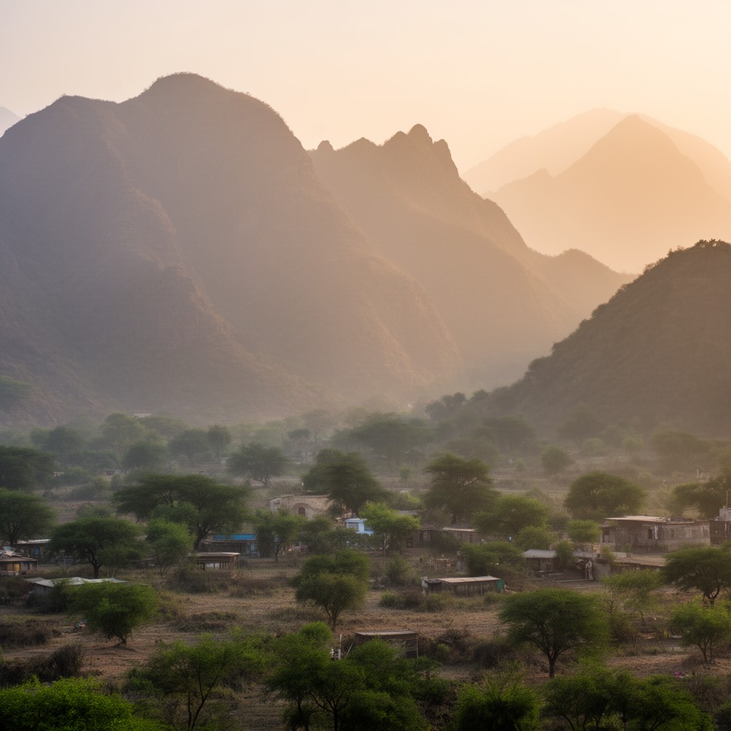 AI-generated illustration of Aravalli Range