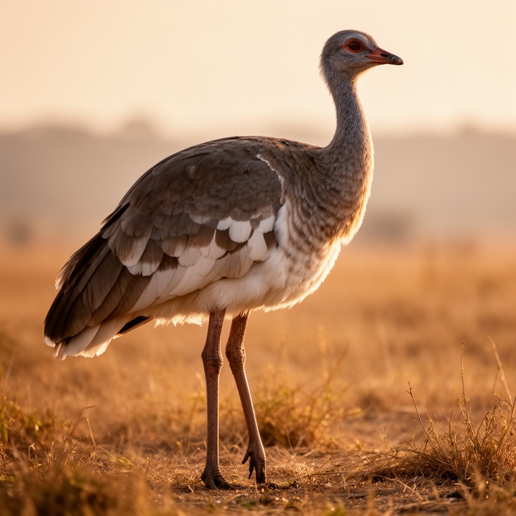 AI-generated illustration of great Indian bustard