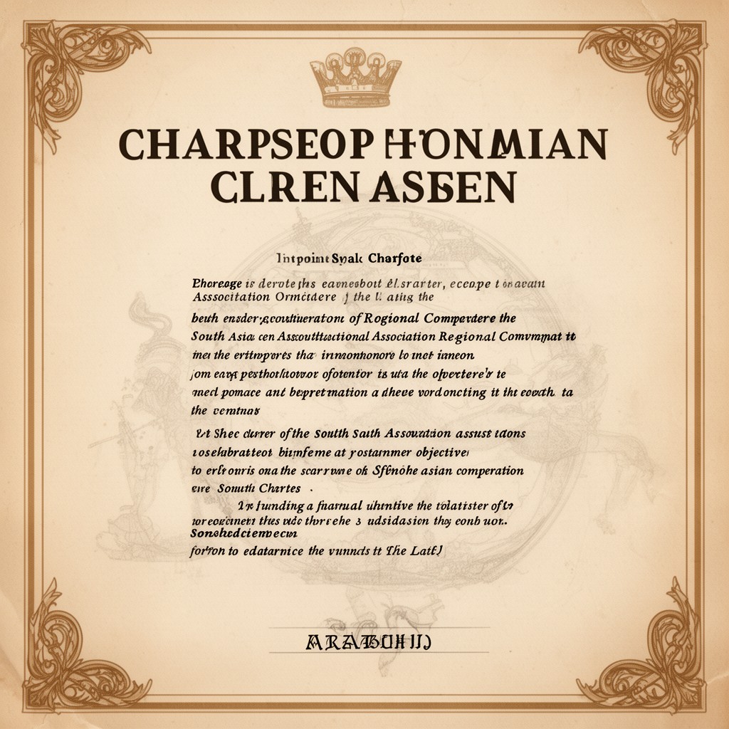 AI-generated illustration of Charter of the South Asian Association for Regional Cooperation