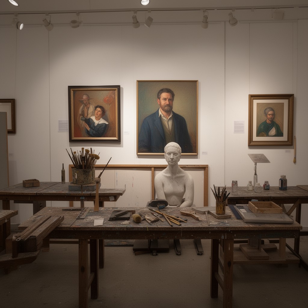 AI-generated illustration of Art Students League of New York