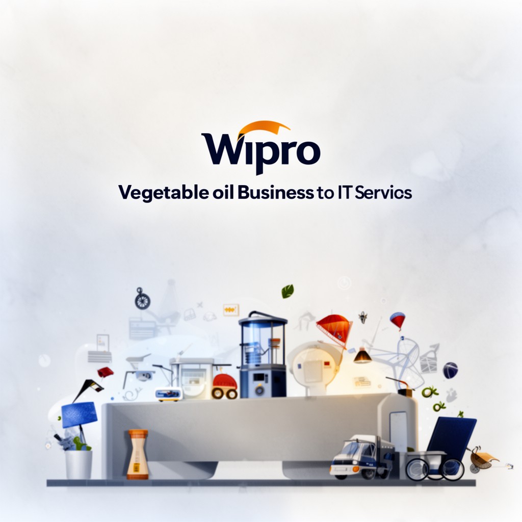 AI-generated illustration of Wipro from vegetable oil business to IT services giant