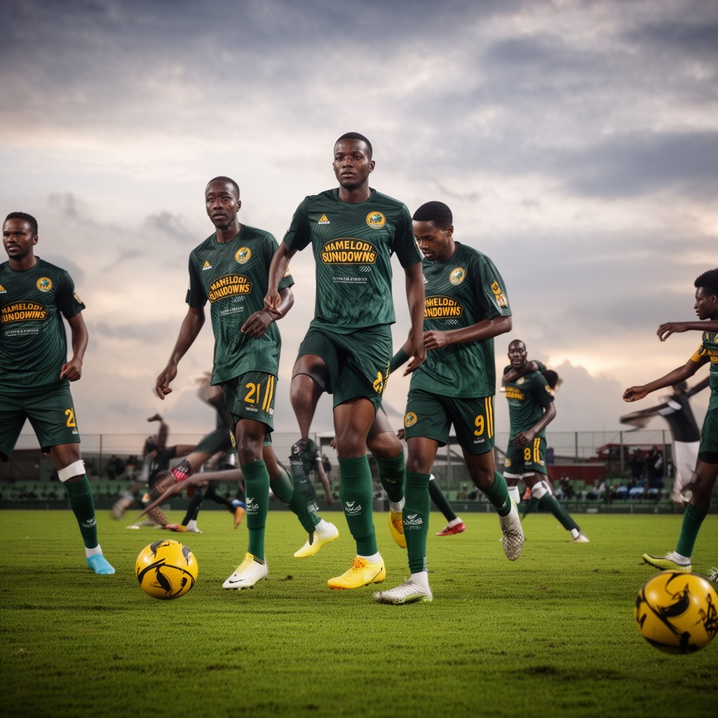 AI-generated illustration of Mamelodi Sundowns F.C.