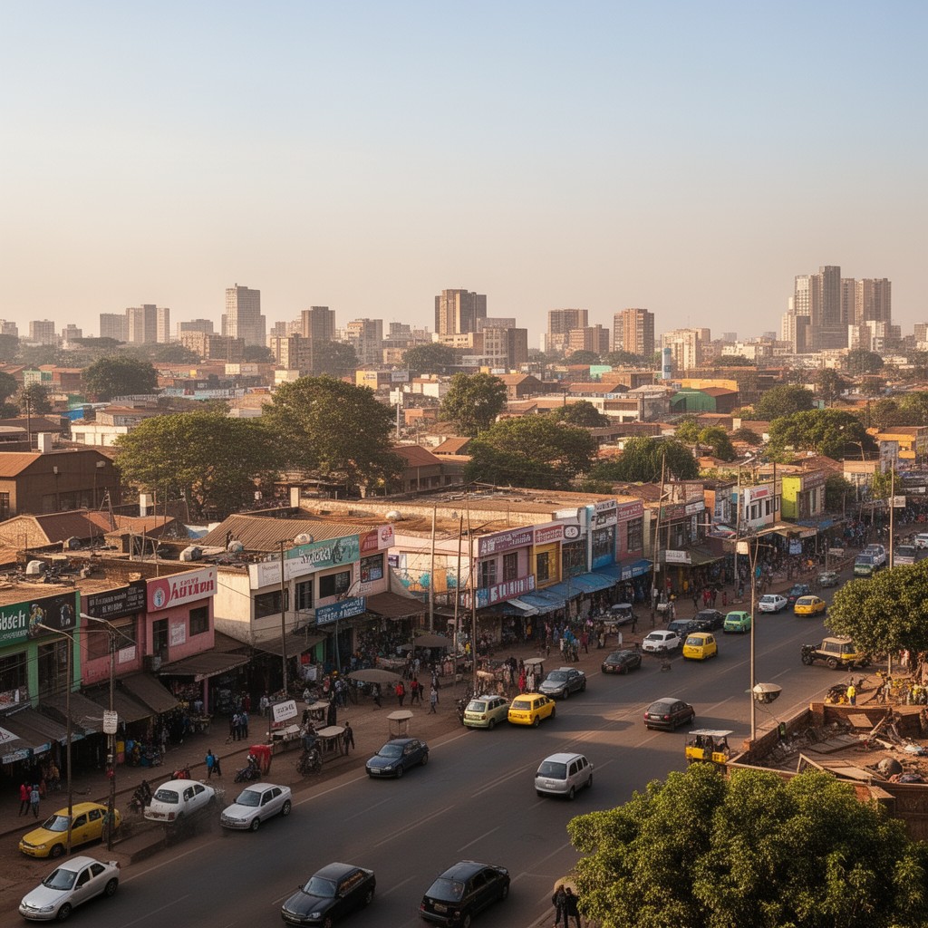 AI-generated illustration of Lusaka, Zambia