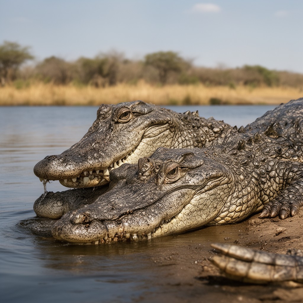 AI-generated illustration of Nile crocodile