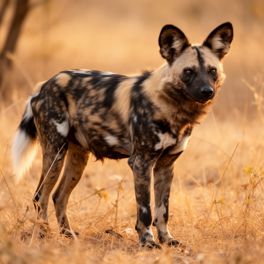AI-generated illustration of African wild dog