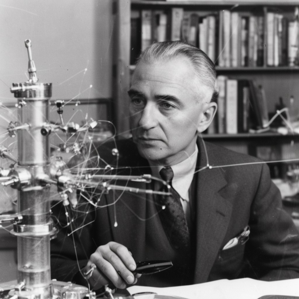AI-generated illustration of Cecil F. Powell