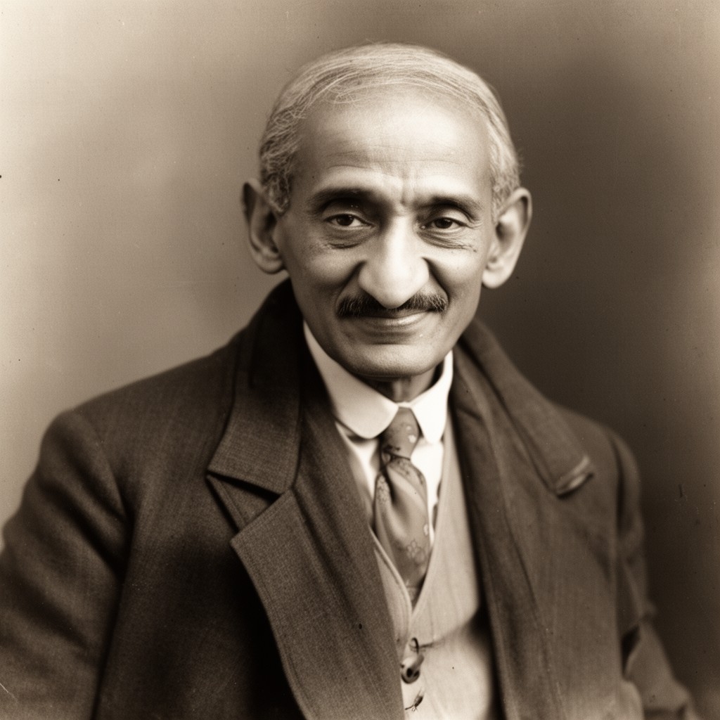 AI-generated illustration of Manilal Gandhi