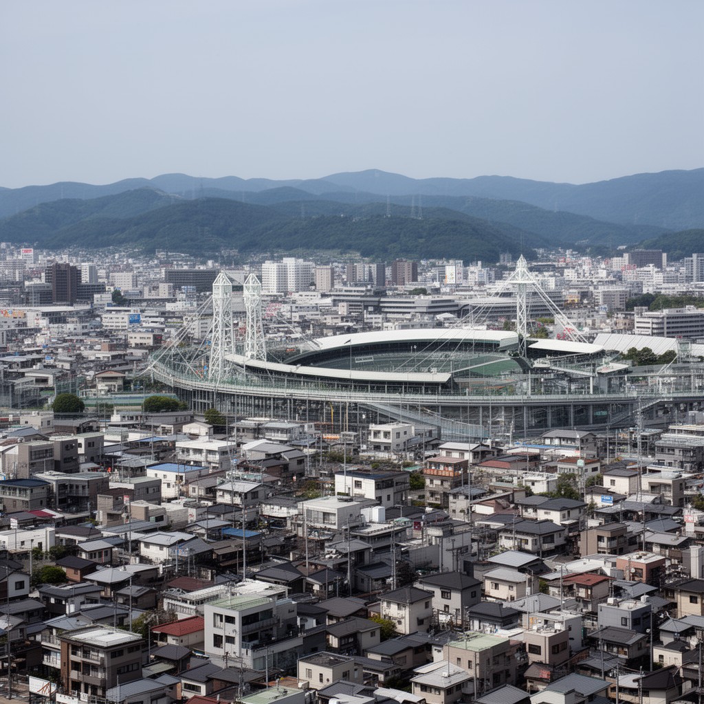 AI-generated illustration of Nishinomiya, Hyōgo Prefecture, Japan