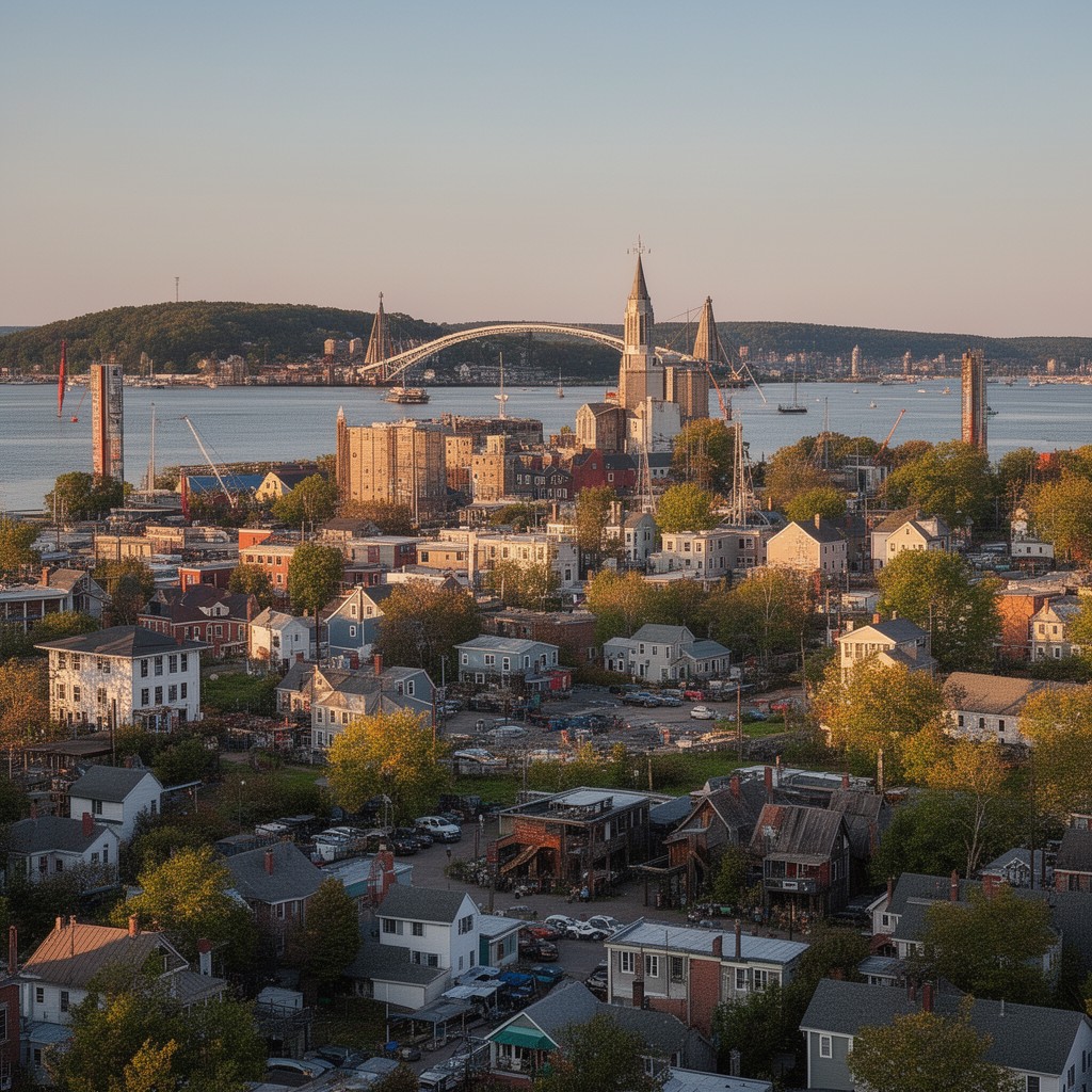 AI-generated illustration of Falmouth Neck