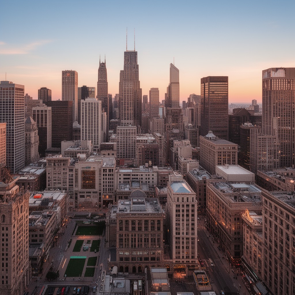 AI-generated illustration of Chicago Loop