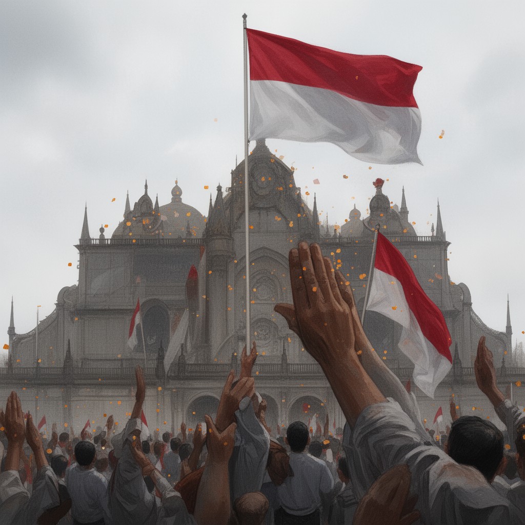 AI-generated illustration of Indonesia Raya