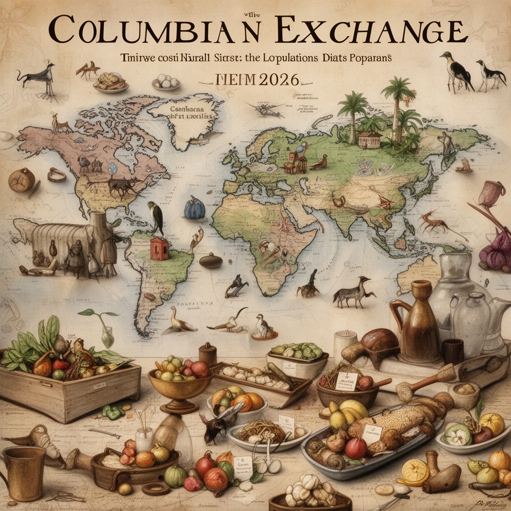 AI-generated illustration of Columbian Exchange