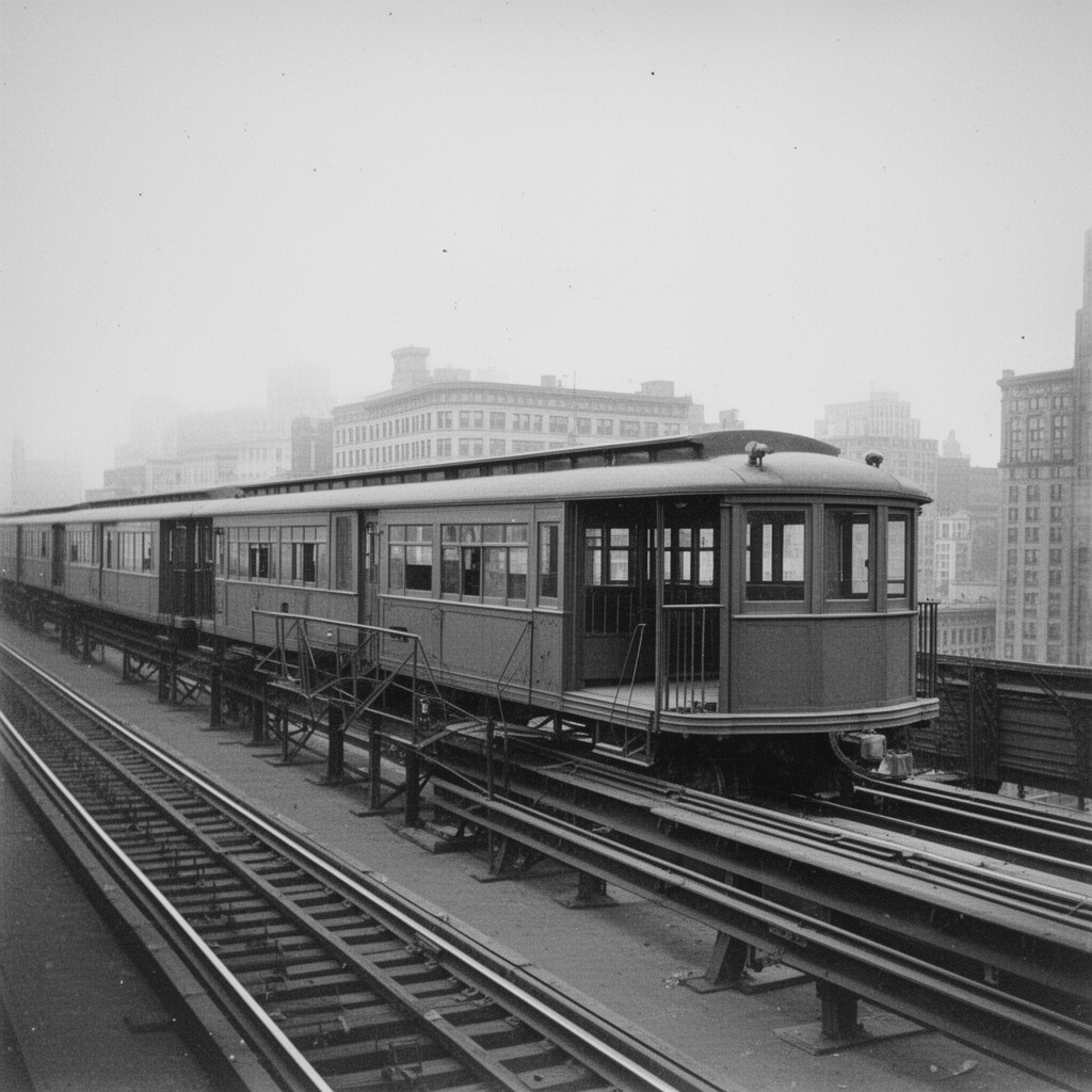 AI-generated illustration of Metropolitan West Side Elevated Railroad