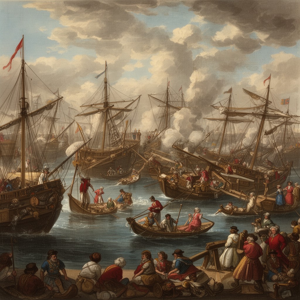 AI-generated illustration of Raid on the Medway
