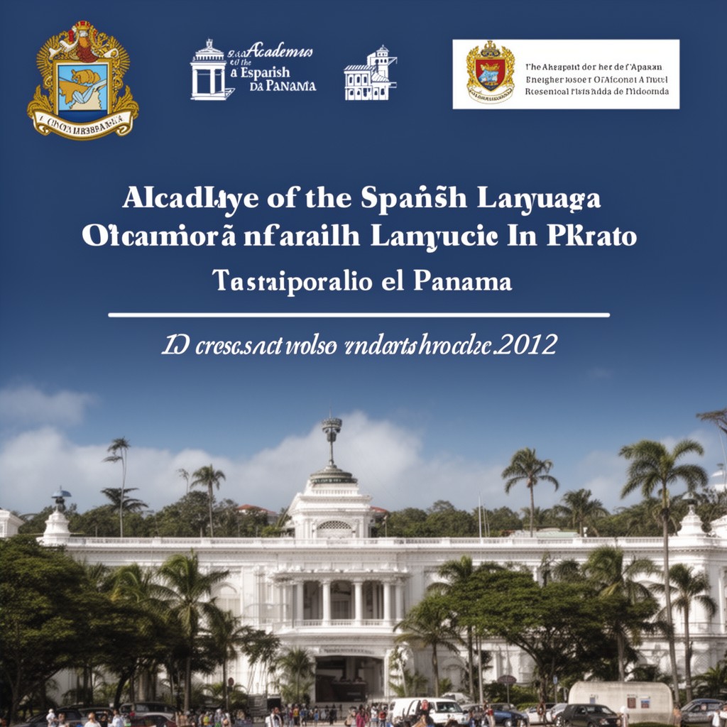 AI-generated illustration of Academy of the Spanish Language in Panama