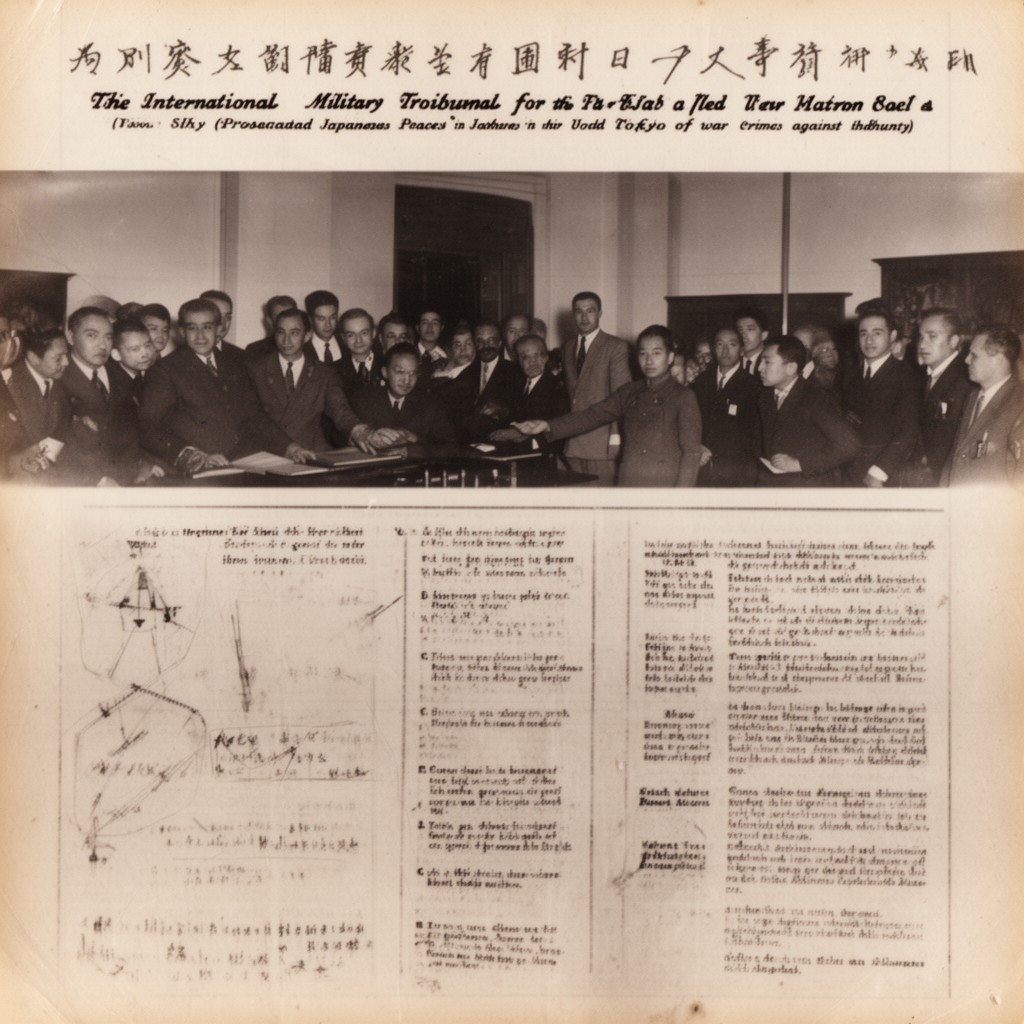 AI-generated illustration of International Military Tribunal for the Far East