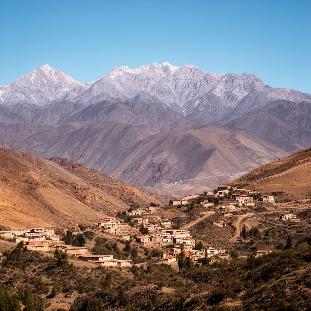 AI-generated illustration of Atlas Mountains