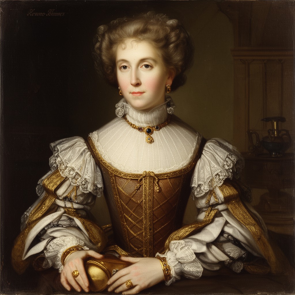AI-generated illustration of Eleonore d’Esmier d’Olbreuse