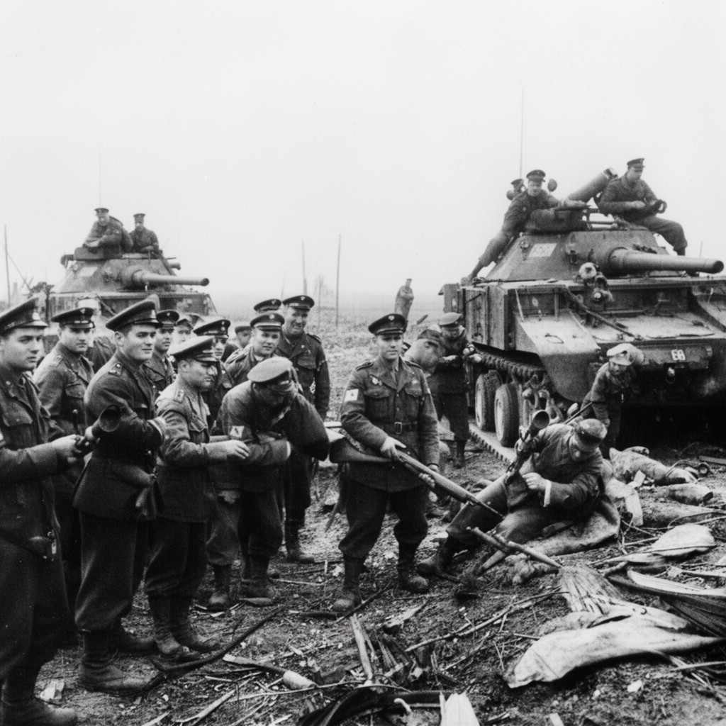 AI-generated illustration of World War II