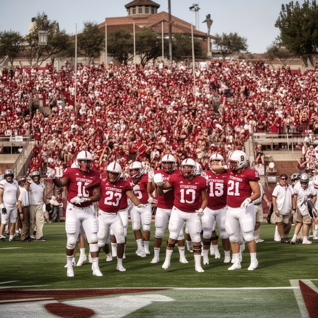 AI-generated illustration of Stanford Cardinal football team