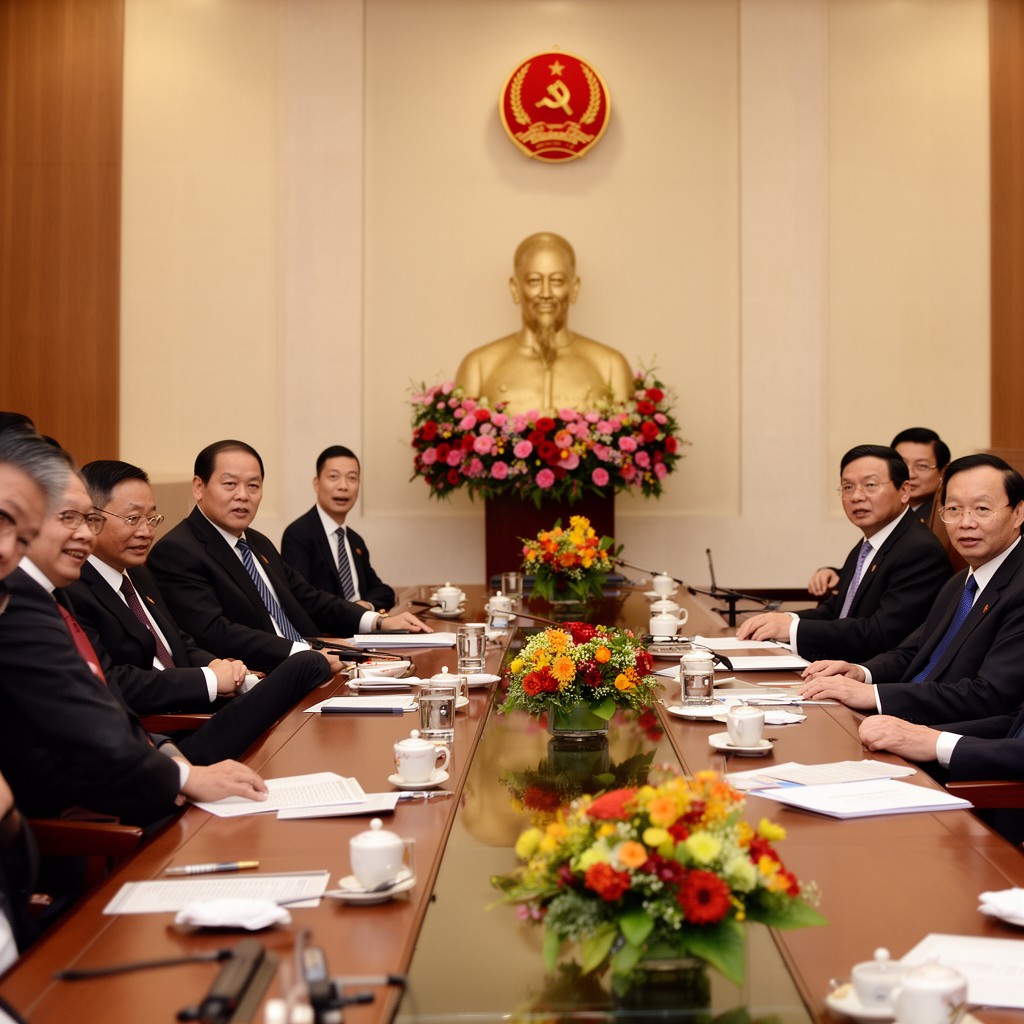 AI-generated illustration of Politburo of the Communist Party of Vietnam