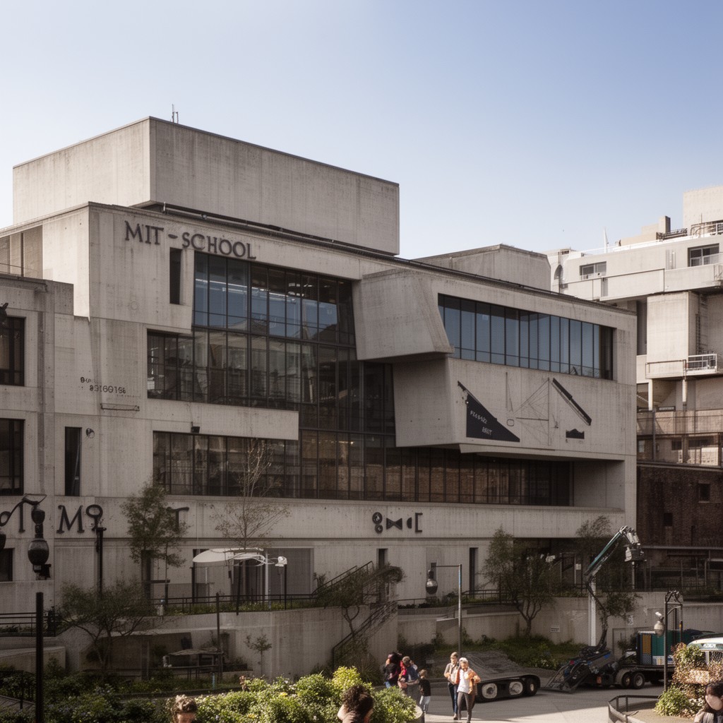 AI-generated illustration of MIT School of Architecture and Planning